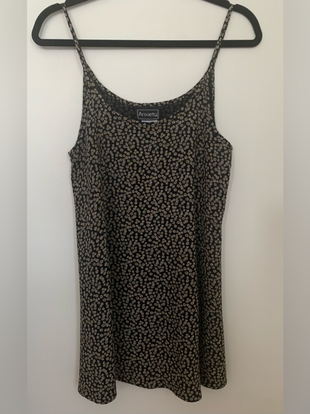 Vintage Black floral slip dress